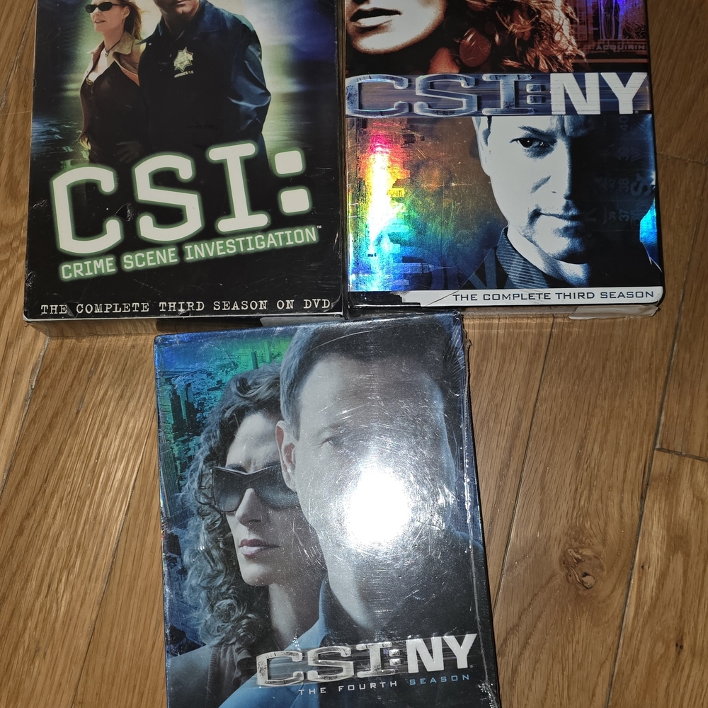 3Sets SEALED CSI & CSI NY CSI: Crime Scene Investigation DVD Set 3RD & 4TH